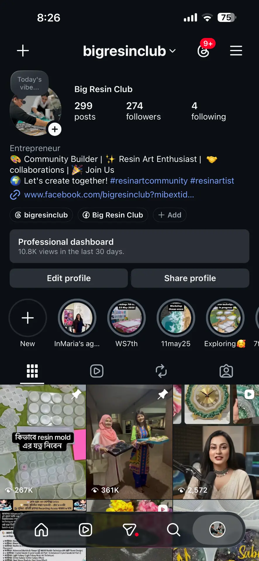 Big Resin Club Instagram profile