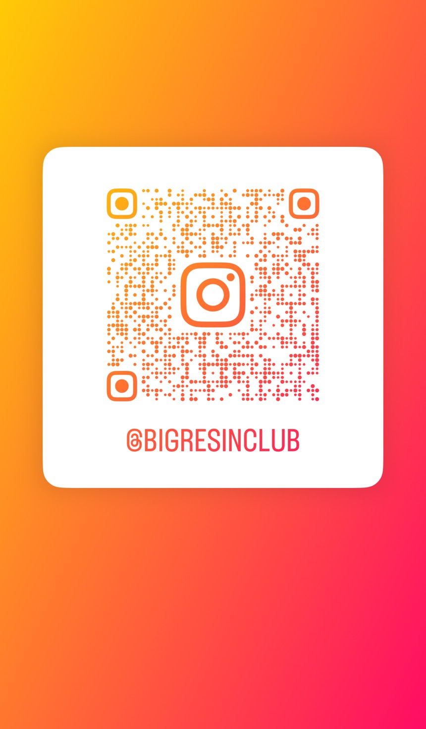 Big Resin Club Instagram QR code